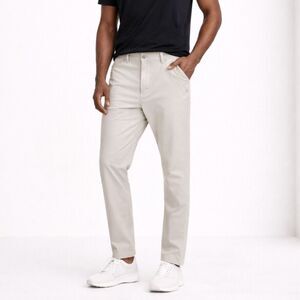 Lululemon ABC Slim-Fit Trouser Men’s Size 32 Beige Stretch Cotton Versa Twill